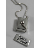 Friends Love Heart Mail Envelope Letter Pendant Charm Stainless Steel Ne... - $30.84 CAD