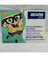 Sears Optical 2002 Nickelodeon SpongeBob Promotional Magnet 4&quot; X 3&quot; - $19.79