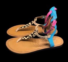 Aldo animal print ankle strap sandals Women’s Size 9 - $28.21