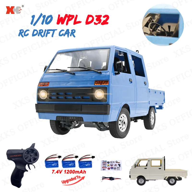 WPL D22 D32 1/10 RC Car 2.4G Remote Control LED Light RWD On-road RC Trucks - £74.46 GBP+