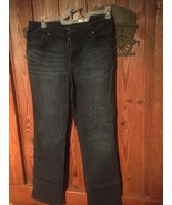 Women&#39;s Lee Dark Wash Straight Leg Denim Jeans Size 14 Medium - $17.64 CAD