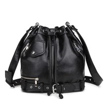 NIGEDU  Style Women  Bag  rivet messenger bags PU Leather Handbags female Design - £159.36 GBP