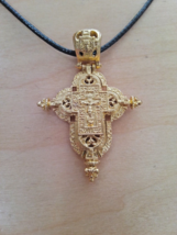 Russian Style Orthodox Christian Reliquary Pectoral Cross Good Detail Re... - $16.34