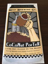 CoCoNut PorTer Maui Brewing beer sticker Hawaii Craft Beer Mancave Aloha - $3.49
