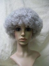 Gray Granny Perm Wig Curly Frizzy Afro Momma Harper Grandma Pops Grandpa... - $244.08 MXN