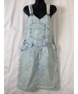 Vintage Power Women&#39;s Size 10/11 Denim Ice Polar Indigo Retro Bib Overal... - $33.24