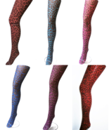 LEOPARD Printed Tights pop art Vintage retro patterned Animal print 70 Denier - $18.82