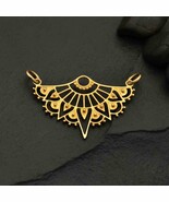 Bronze Half Mandala Festoon Pendant 23x30mm - $467.37 MXN