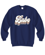 Bride Sweatshirt Babe, Bachelorette, Retro Navy-SS  - £21.72 GBP