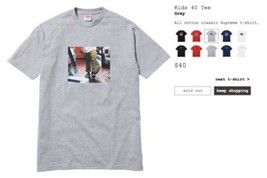 DS Supreme SS15 &#39;Kids 40oz&#39; Tee Heather Grey Size Small in hand 100% Aut... - £180.83 GBP