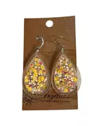 Sparkling Confetti Teardrop Acrylic Earrings - $12.00