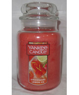 Yankee Candle Large Jar Candle 100-150 hrs 22 oz STRAWBERRY LEMON ICE - $73.59 CAD