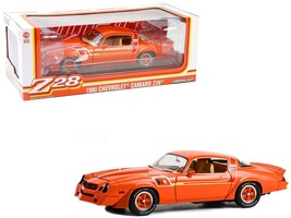 1980 Chevrolet Camaro Z28 Hugger Red Orange with Stripes 1/18 Diecast Mo... - $71.09