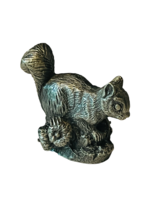 Franklin Mint Jane Lunger Pewter Woodland Animal Miniature Figurine Squirrel vtg - £18.95 GBP