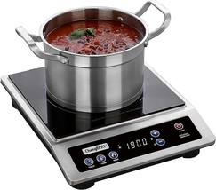 Induction Cooktop, Commercial Grade Portable Cooker, Large 8 Heating Coil, 18/10 - £176.36 GBP