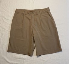Nike Golf Pleated Khaki Tech Shorts Mens 34” Moisture Wicking Casual Out... - $19.35