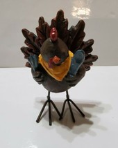Turkey Figurine Thanksgiving Autumn Harvest Resin Fall 4.5&#39;&#39; - $13.99