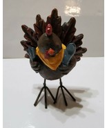 Turkey Figurine Thanksgiving Autumn Harvest Resin Fall 4.5&#39;&#39; - £11.21 GBP