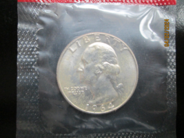 1964-D Washington Quarter Silver from Mint Set in Original Mint Cello - $8.45