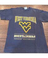 West Virginia Mountaineers Lee Sport Mens T-Shirt Blue Yellow Crew Neck ... - $34.48 CAD