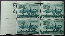 Minnesota Territorial Centennial  Set of Four Unused US Postage Stamps - $1.95