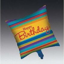 Birthday Stripes Happy Birthday Balloon - $1.44