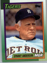 1990 Topps 609 Sparky Anderson Team Leader Card Detroit Tigers - £0.77 GBP