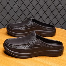 Men Lazy Sandals Lightweight Non-Slip Beach Slippers Waterproof Large Baotou Cas - £57.97 GBP