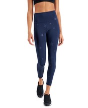 $40 Id Ideology Embossed Star 7/8 Leggings Navy Size XS - £10.04 GBP