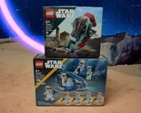 LEGO Star Wars #75359 Ahsokas Clone Trooper Battle #75344 Boba Fett Micr... - $34.29