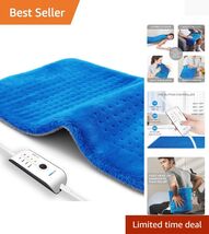 Extra Large Heating Pad 11x20 for Fast Pain Relief - Plush Velvet, 4 Set... - $39.55