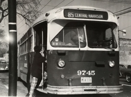 1960s Trackless Trolley Bus Chicago Transit Authority CTA #9745 Photograph - $9.49