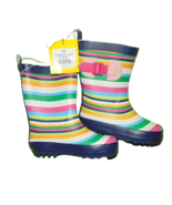 Sun Squad Stripes Rain Boots Medium 7-8 Unisex Child New - $19.60