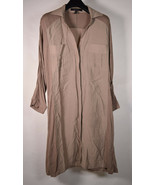 BCBG Max Azria Shirt Dress Brown Heloise Gravel LS XS Womens - £34.51 GBP