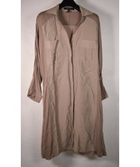 BCBG Max Azria Shirt Dress Brown Heloise Gravel LS XS Womens - $59.76 CAD