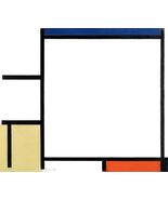 14265.Decor Poster.Room wall art design.Piet Mondrian painting.Red blue yellow - $16.20 - $54.00