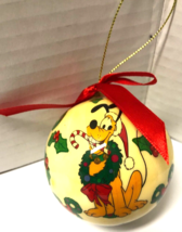 Disney Vintage PLUTO With Mickey Wreath Ball Christmas Ornament - £9.35 GBP