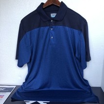 PGA Tour Golf Polo Shirt Men&#39;s Large 2 Tone Blue - £7.11 GBP