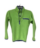 Vintage Patagonia Lime Green Fleece 1/4 Zip Large Made In USA Size XS - $47.52