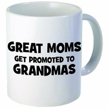 Rikki Knight &quot;Great Moms Get Promoted to Grandmas&quot; Ceramic Coffee Mug, 11 oz, Wh - £4.01 GBP