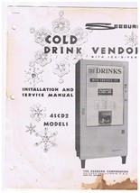 Seeburg Cold Drink Vendor Ice-O-Vend Manual Model 4SCD2 - $9.89