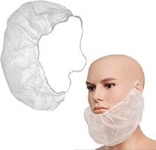 100 PCS Disposable White Nylon Honeycomb Pattern Beard Protector Net Covers - £6.22 GBP