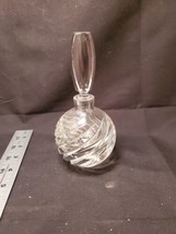 Vintage Hand Blown Cut Crystal Perfume Bottle MIKASA Made in Yugoslavia 6&quot; - £55.43 GBP