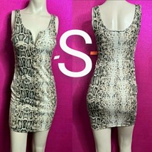 Thick Snake Print Bodycon Mini Dress  Size S - £17.58 GBP