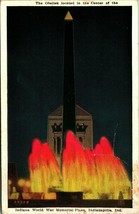 Electric Fountains Obelisk World War Memorial Indianapolis IN WB Postcard B9 - £2.20 GBP