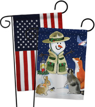 Lodge Snowmen - Impressions Decorative USA - Applique Garden Flags Pack ... - £24.69 GBP