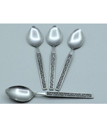 Vintage Stainless Steel Teaspoons Scroll Vine Pattern Set of 4 VGUC (Lot 1) - £9.43 GBP