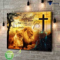 Lion Poster Be Still And Know That I Am God God Cross - £12.78 GBP