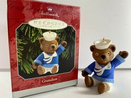 Hallmark Keepsake 1998 GRANDSON Christmas Ornament  Sailor Teddy Bear NEW - £8.75 GBP