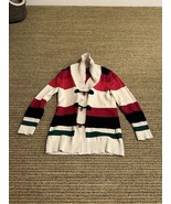 Pendleton Striped Toggle Close Cardigan Sweater Lg - $54.45
